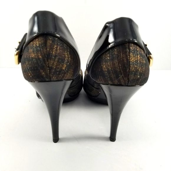 Brand New!! Guess Leopard Print Peep Toe Pump with Buckle size 10. S747 - Picture 4 of 11